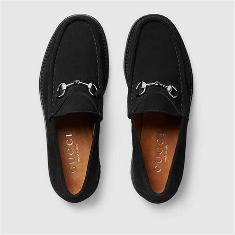 mens gucci loafers black socks|gucci men's suede loafers.